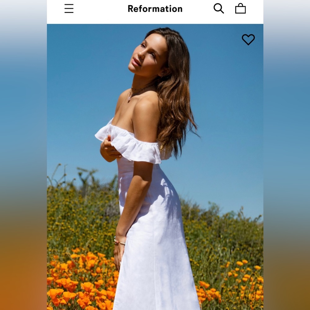 Reformation Amethyst Linen Dress